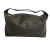 Macadam Leather Circle Logo Vanity Handbag Black Leather Women Used