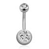Fashion Zircon Heart Wing Belly Button Ring Niche Body Piercing Jewelry Exquisite Rhinestone Navel Stud For Women
