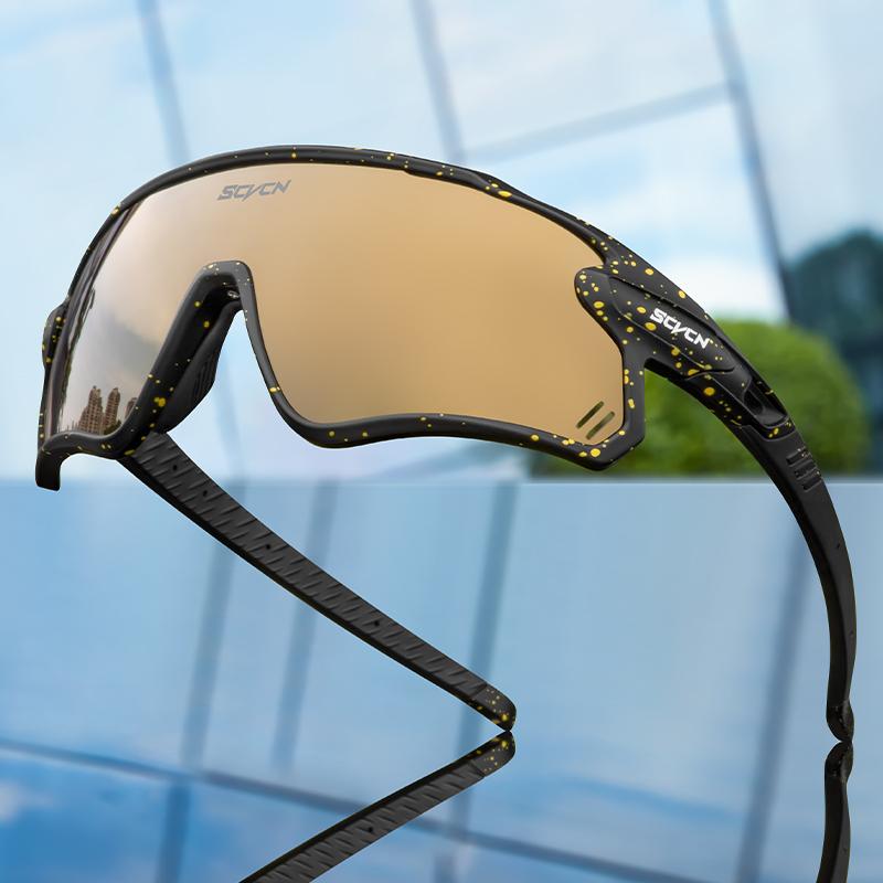 Lunettes de soleil de cyclisme SCVCN Hommes Lunettes de vélo Lunettes de sport pour vélo Lunettes pour VTT extérieur Route Course à pied Protection UV400 Lunettes