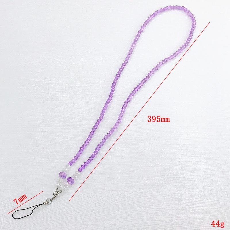 Handmade Crystal Bead Nylon Phone Neck Lanyard - Transparent, Long, Couples' Design