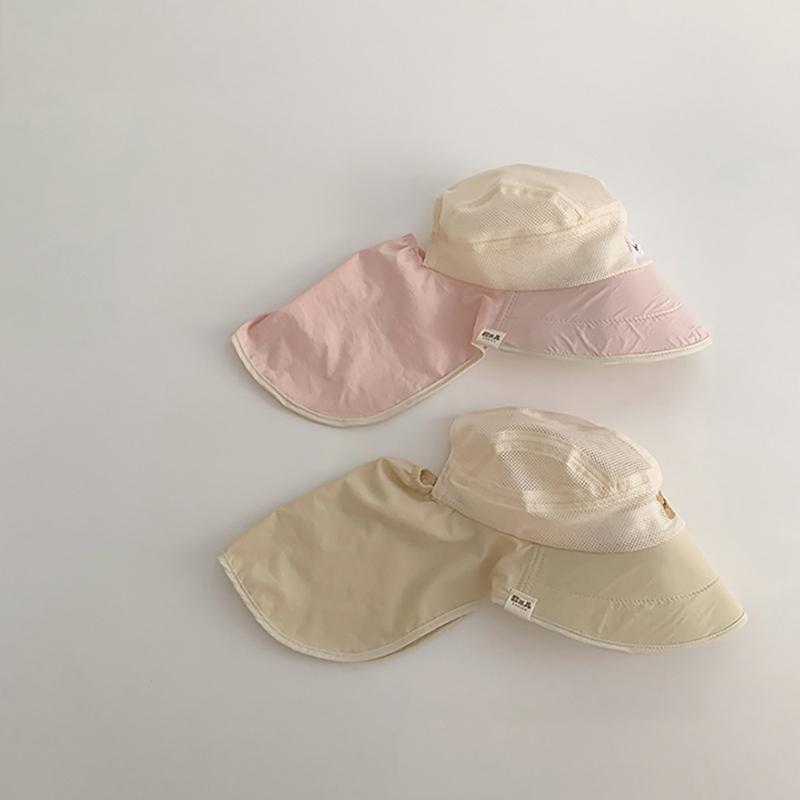 Baby Fisherman Hat Quick Drying Kids Mesh Bucket Hat Toddler Sun Protective Fisherman Hat Neck Flap Hat Child Accessory