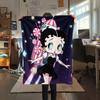 Betty Boop2 Flannel Blanket, High quality Comfortable for All Seasons, Home Decor, Warmth and Comfort