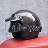 ORZ Lightweight Carbon Fiber Helmet Motorcycle 3/4 Half Helmet Cruise Motorcycle Helmet
