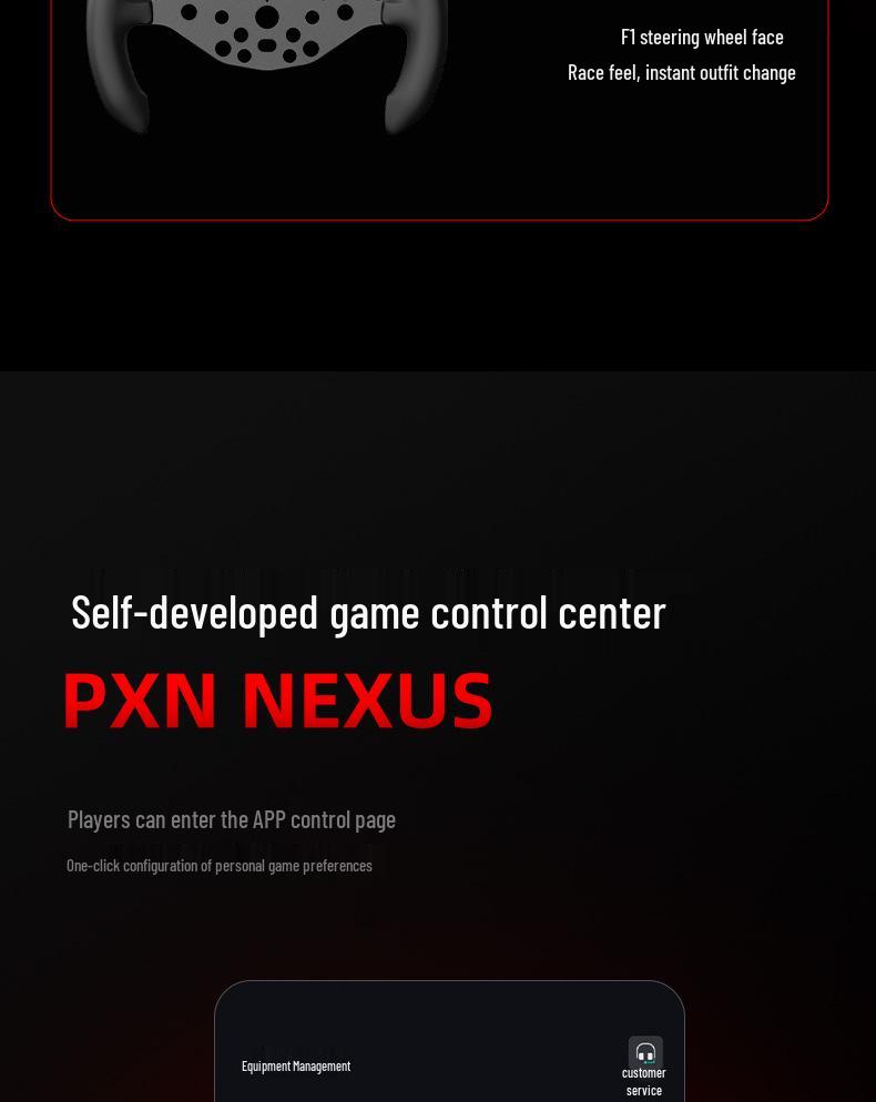 8PXN V10PRO Direct Drive Gaming Steering Wheel with Force Feedback Simulation