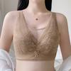Large Size Bra for Women Without Steel Rims Thin Bra for Women with Lace Double Breasted Anti Sagging Breathable Bra