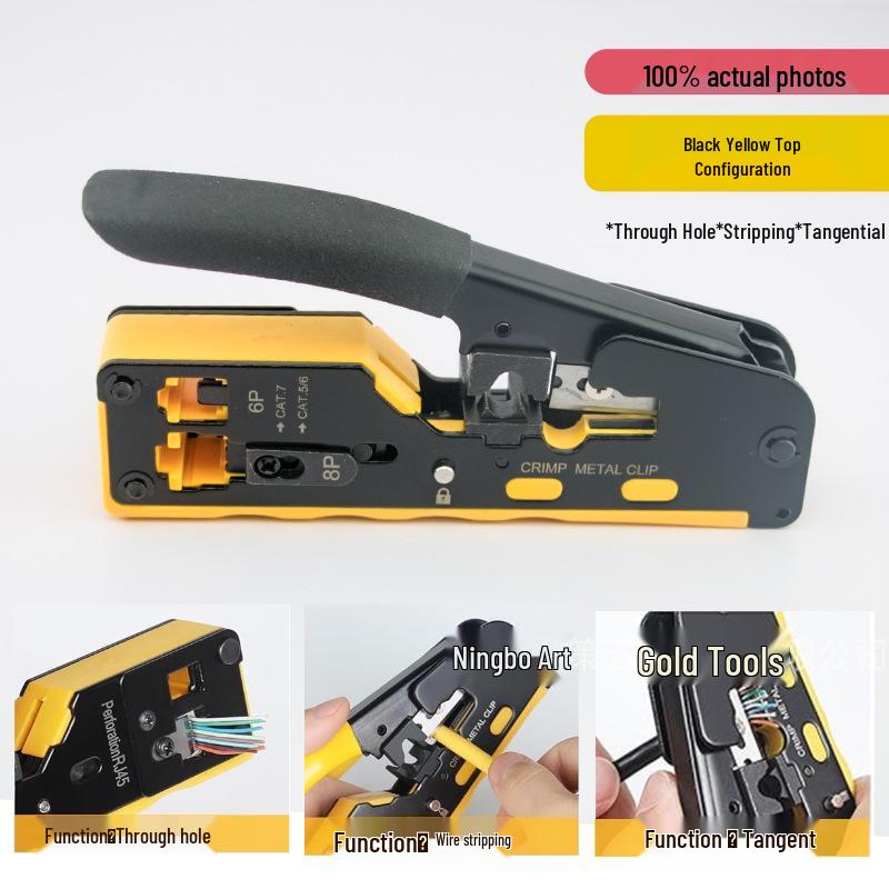 Multi-Function Category 5, 6, 7 Crimping and Wire Stripping Pliers for RJ45