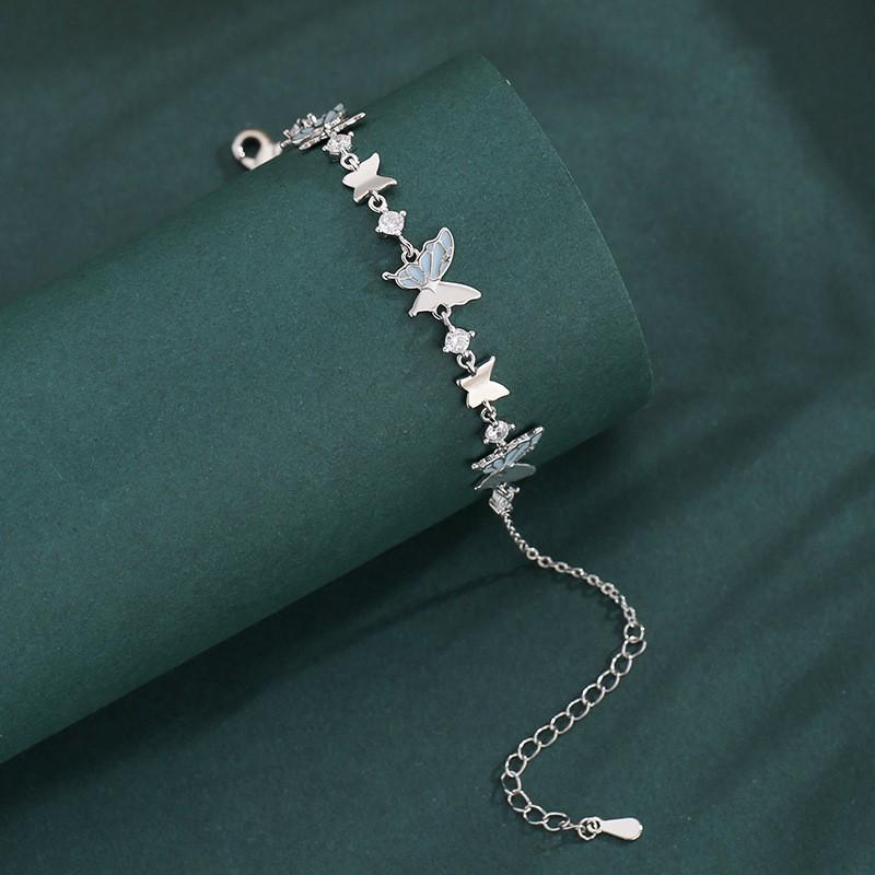 Pulseira de Borboleta Luminosa para Mulheres - Sonhadora 520 Estilo Pastoral, Design de Nicho, Doce Presente para Namorada