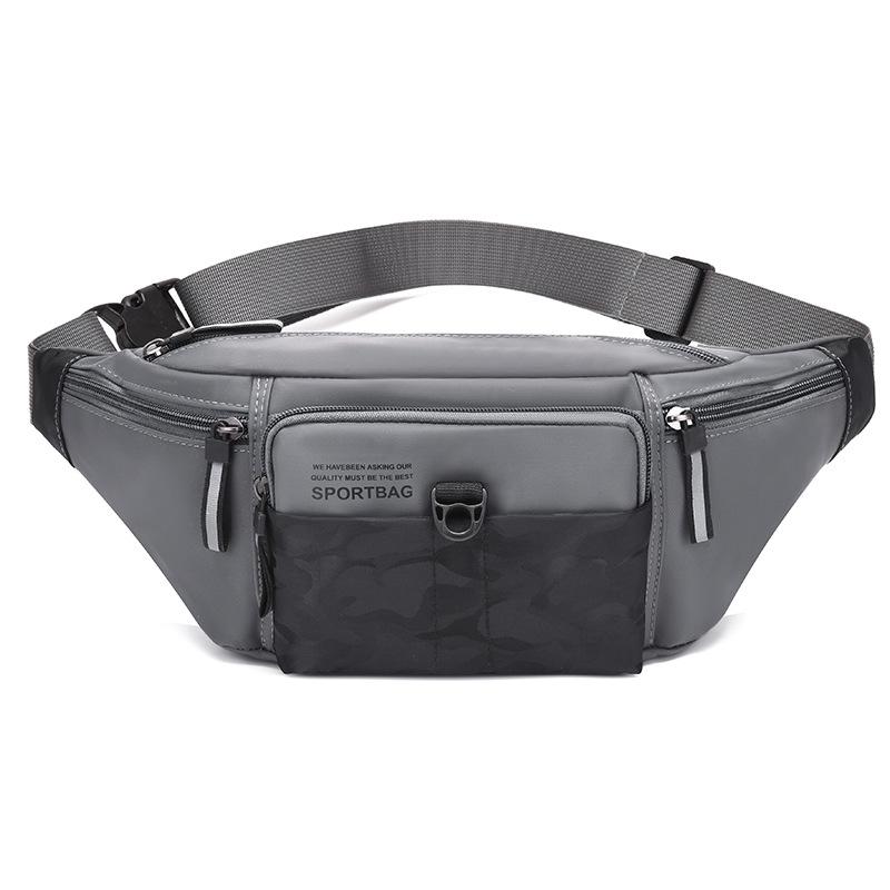 

Поясная сумка, ткань Оксфорд, водонепроницаемая поясная сумка, спорт на открытом воздухе, сумка для телефона для бега, многофункциональная, велосипедная наплечная сумка, праздничный подарок серый