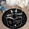 Mysterious Black Cat Round Decorative Carpet Divination Cushion Divination Hotel Carpet Home Decor Living Room Alfombra