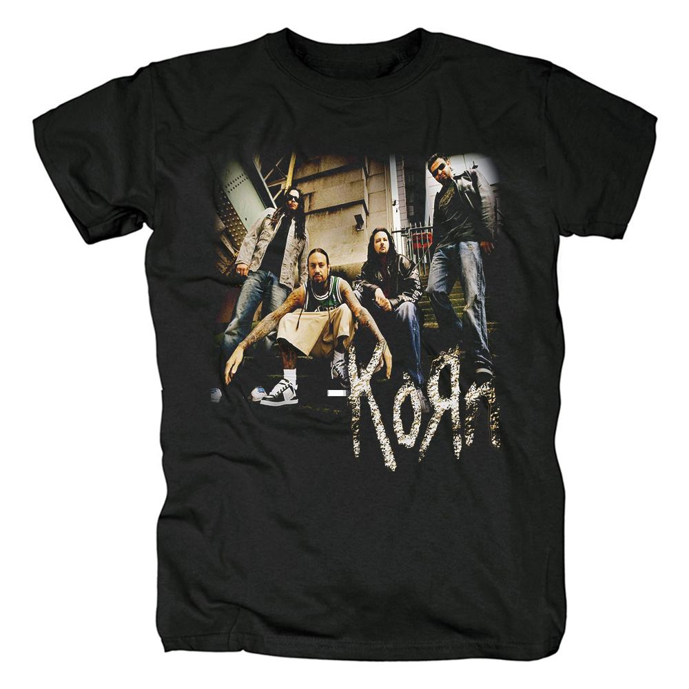 KORN Cohen Band Metal Rock Heavy Metal Punk Europäische und Amerikanische Musik Baumwolle Herren und Damen Rundhals Lockeres T-Shirt