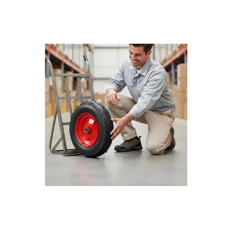 Utility Cart Replacement Wheel Wear Resistant Air-Filled Tire Hardware Accessory Shock Absorbing