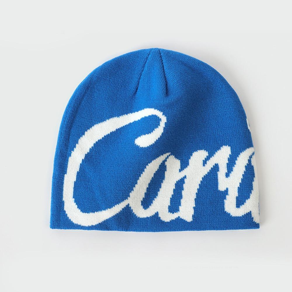 

Personalized Outdoor Mountain Climbing Beanies Hip Hop Letter Knit Cap Jacquard Knitted Hat Winter синий