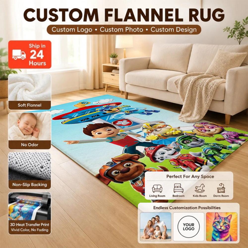 Paw Patrol Rescue Mission Indoor Rug Soft Nonslip Carpet For Living Room Hallway Balcony Home Decor Great Holiday Gift