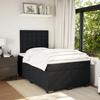 Cadre de lit avec matelas - Maison Exclusive - 120x190 cm - Velours noir - Lumières LED incluses