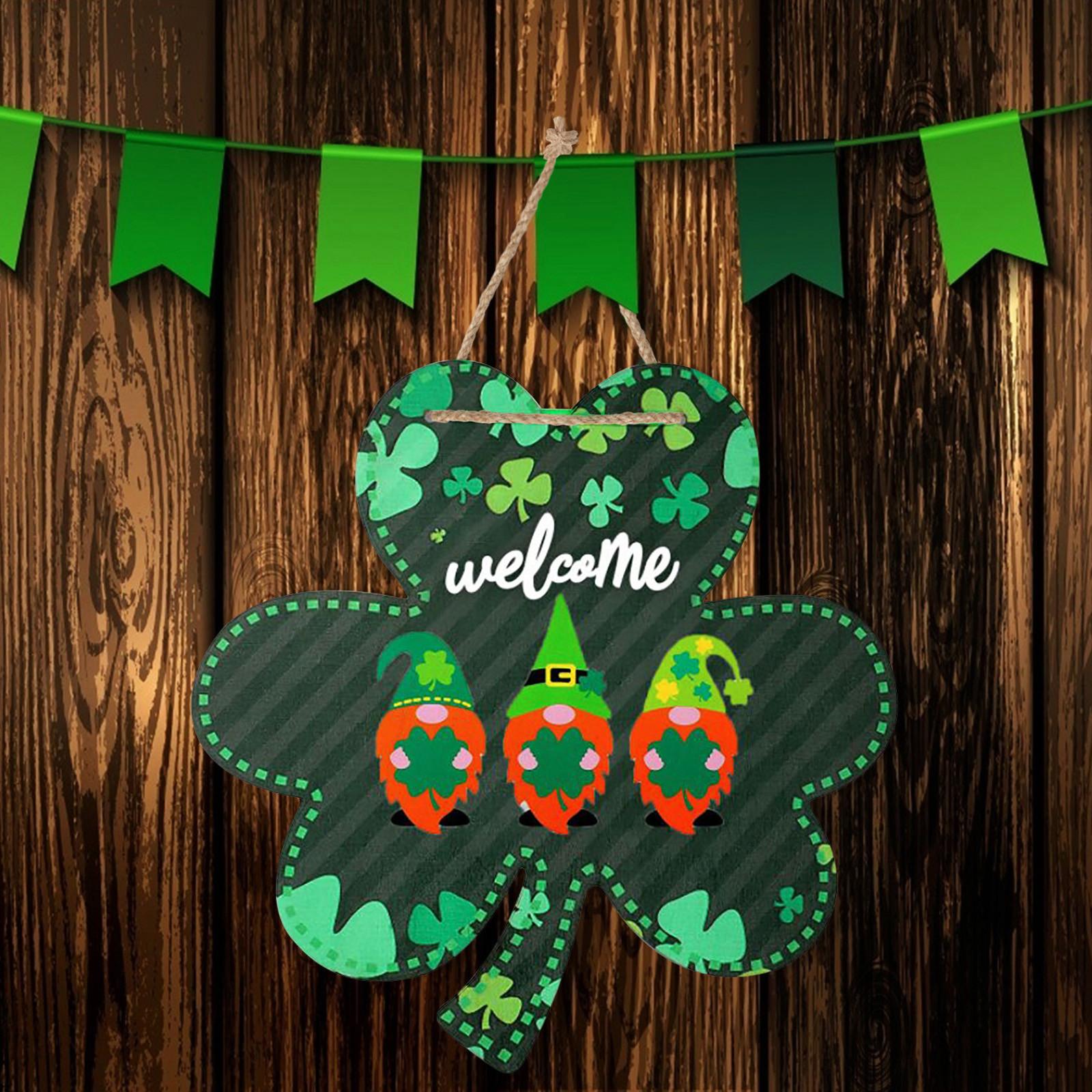 

Happy St. Patrick s Day Sign Hanging Sign Indoor Outdoor Door Hanging Decoration