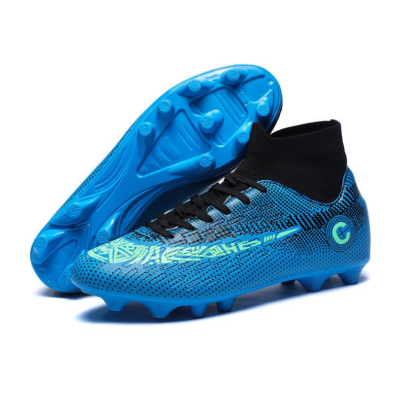 Large size high-top football shoes men and women children long nails broken nails youth student competition flat training shoes