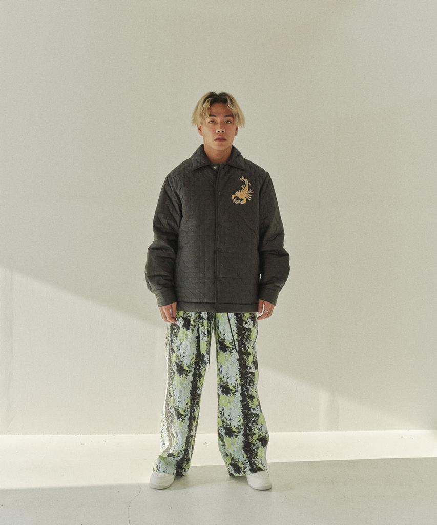 F8KE CHEMICAL CLUB Flower Jacquard Wide Pants Sky Blue