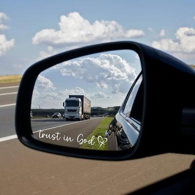 Trust In God Rearview Mirror Sticker,Christian Car Accessories,Car Stickers and Decals for Women,Cute Car Stickers,Mirror Decals