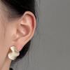 Chic Abstract Cloud White Stud Earrings for Women Trendy Casual Accessory