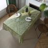 Table Cloth Green Leaf Sketching Dining Table Cloth American Fabric Art Rectangle