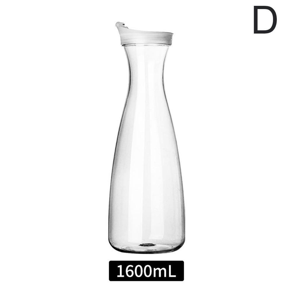 600ml/1600ml Plastic Water Jug Transparent Juice Tea Milk Large Capacity Bar Party Wine Beer Bottle Kitchen Drink Storage Pot