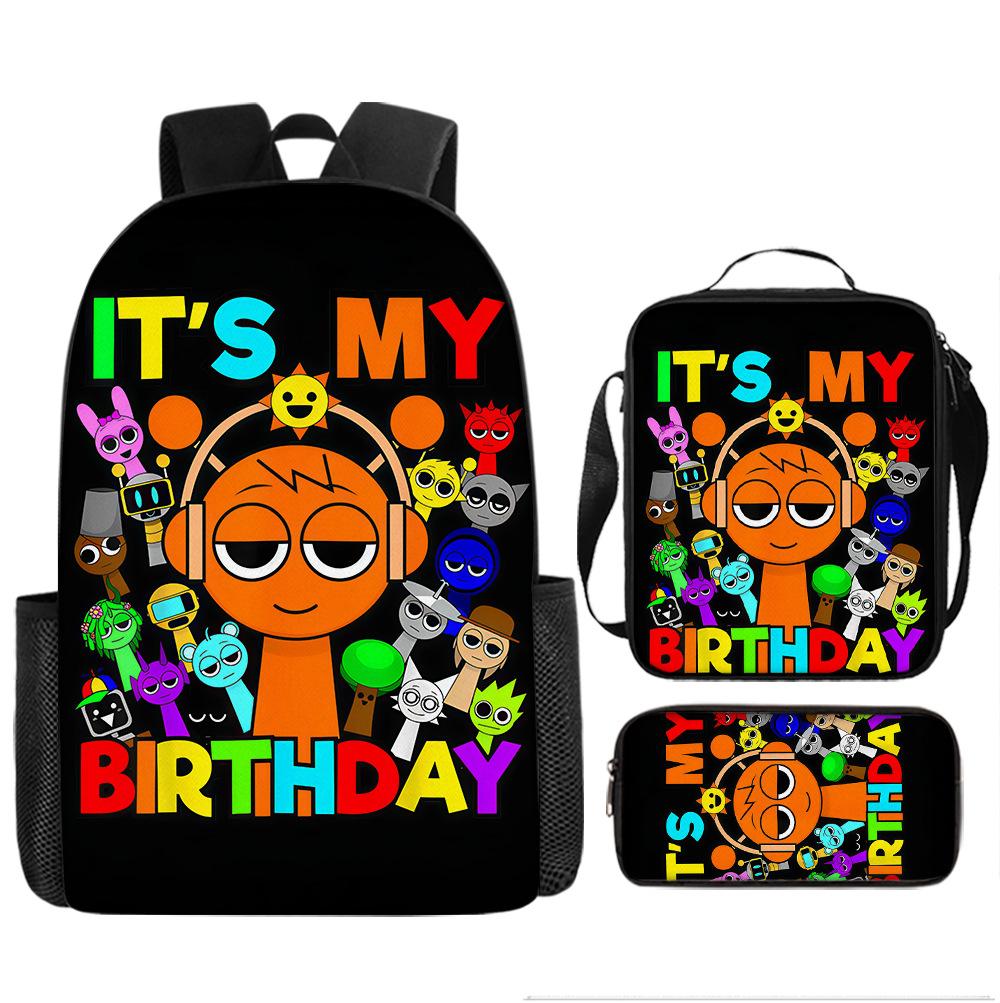 Sprunki Rhythm Box Backpack Primary School Third and Fourth Grades Lightweight Student School Bag