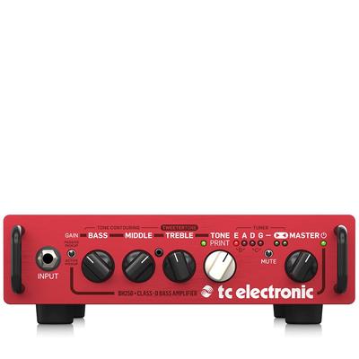 TC Electronic Bassverstärker Topteil 250W TonePrint-kompatibel Stimmgerät Kompakte Größe Kopfhörerausgang mit Lautsprechersimulation BH250 Rot Eingebaut