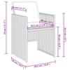 5 Piece Outdoor Dining Set with Cushions Light Grey Poly Rattan