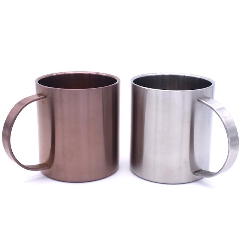 Lieferung 590ml Edelstahl 304 Kaffeetasse Stahlblechbecher Getränk Große Kapazität Bierkrug