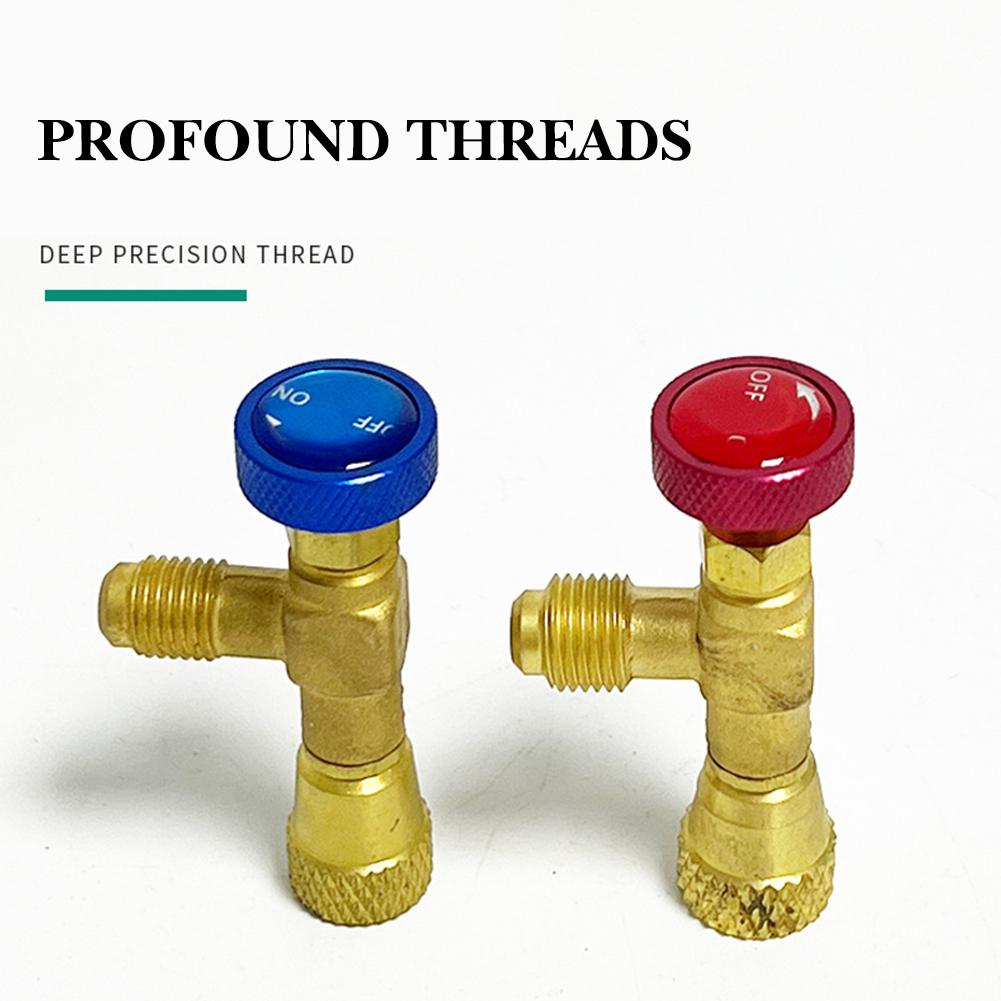 R410A R22 Liquid Safety Valve Air Conditioning Refrigerant 1/4 Adapter Tools Fluoride "Safety Repair Air And Conditioning M3R0