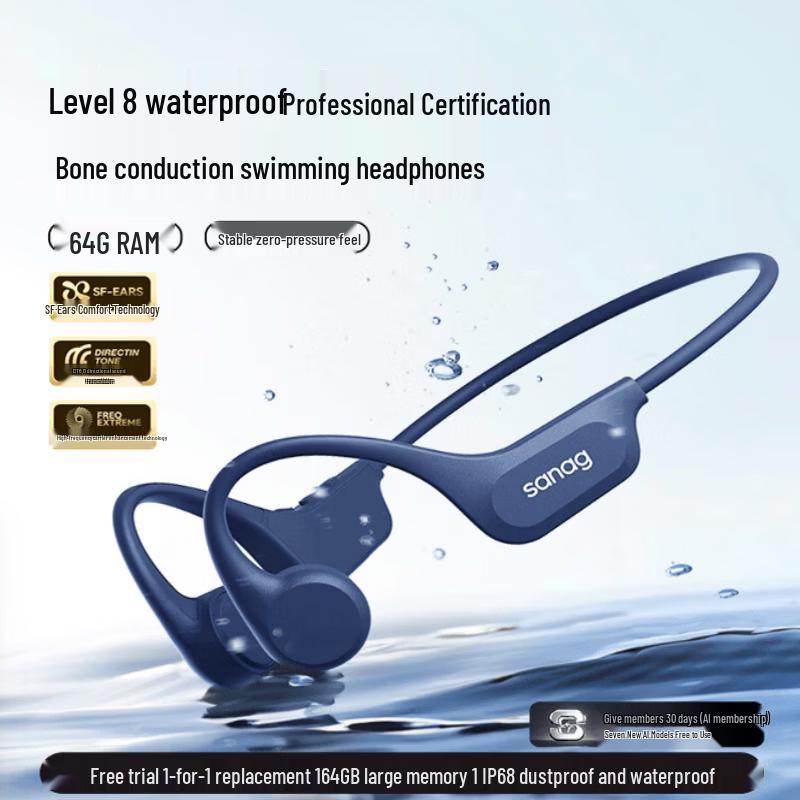Sanag B60 Open-Ear Bone Conduction Swimming Headset