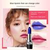 VIBELY Blue Siren Warm Sense Farbwechselnder Lippenstift, langanhaltend, wasserfest, warmer Lippenstift, blauer Perlmutt-Lippenstift