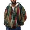 Men'S Winter Zipper Hooded Fleece Sweatshirt With Patch Pocket Casual Jacket