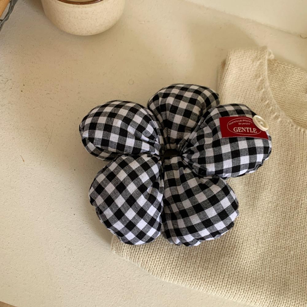 Lattice Exaggerated Hair Ring Sweet Oversized Hair Tie Elastic Flower Hair Scrunchies  Women