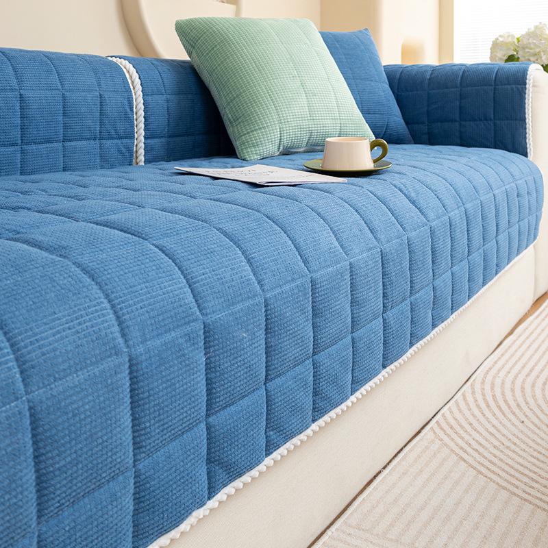 Velvet Living Room Sofa Cushion Four Seasons Universal Non-slip Dust Backrest Cushion Home Decoration Towel