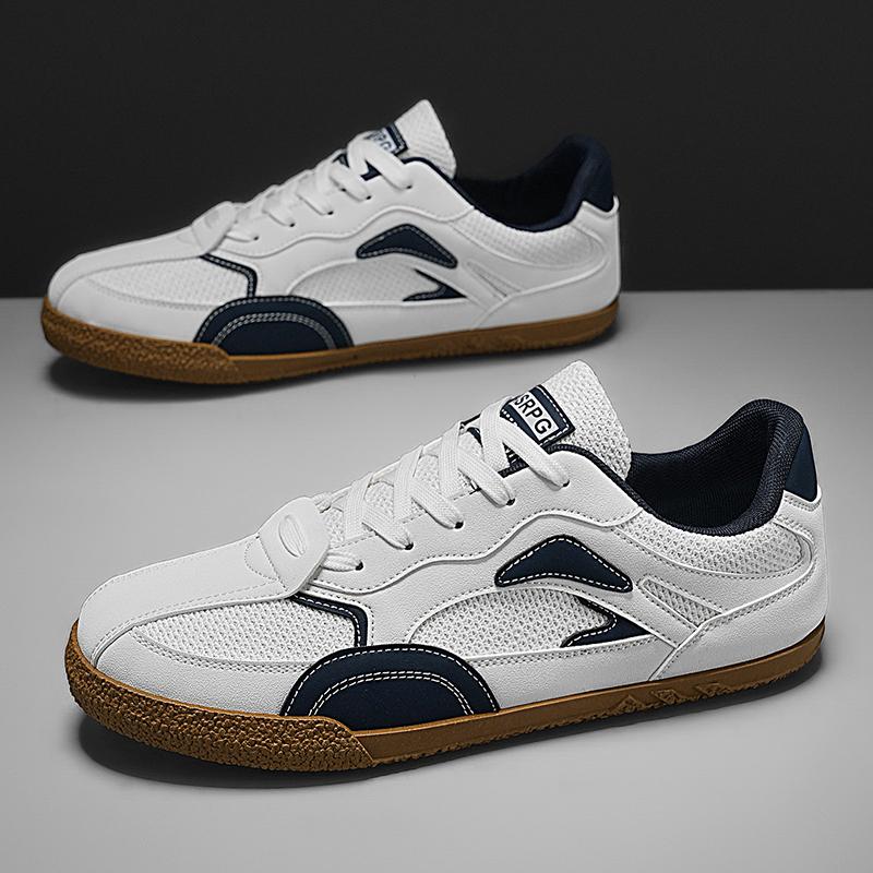 High Quality New Lace-up Men Jogging Shoes Flat Outdoor Walking Luxury Skateboard Man Casual Sneakers Mesh Breathable Retro 46