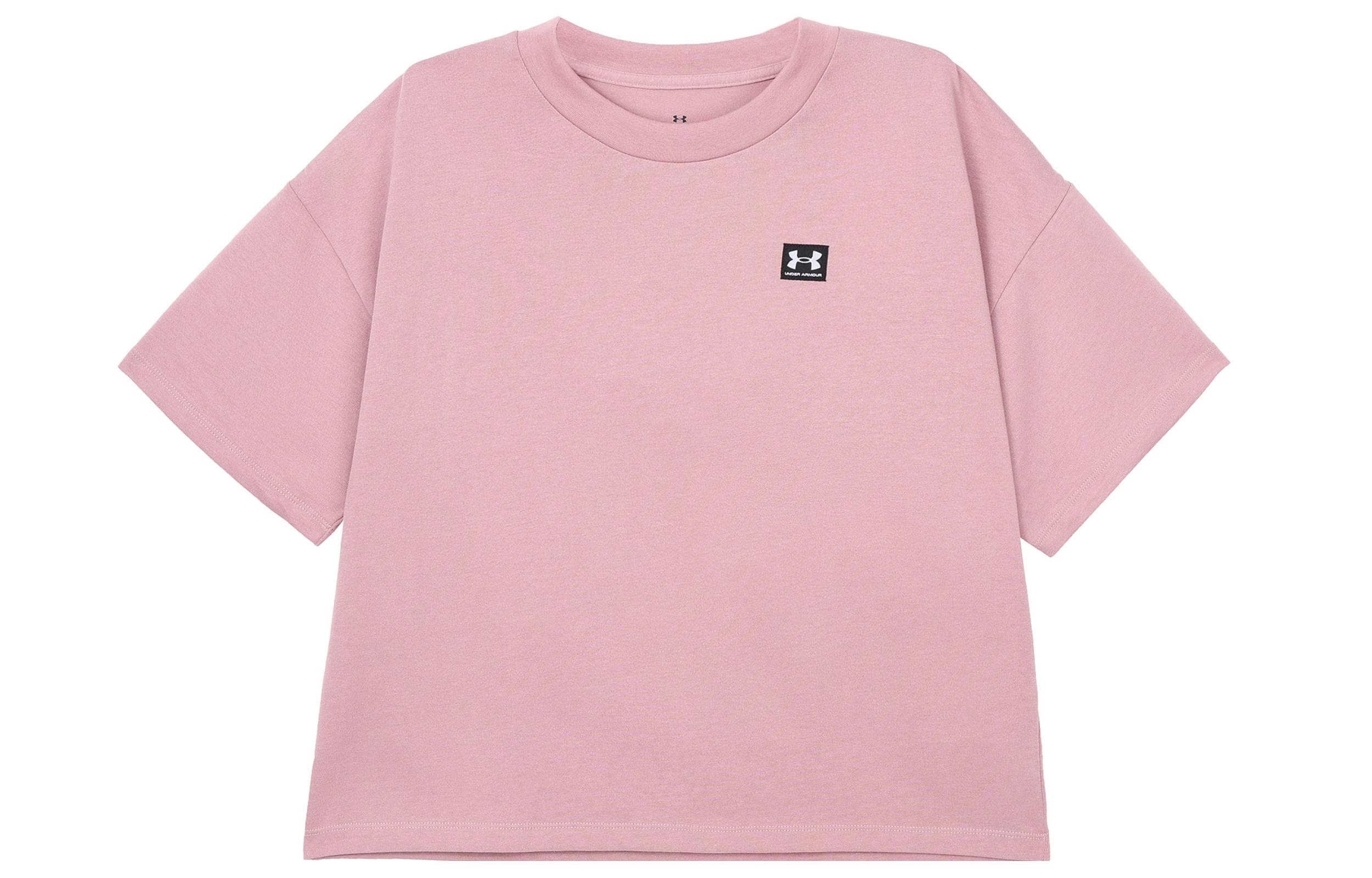 Under Armour Drop Shoulder Sleeve T Shirt Women s Pink 1379948-697 M