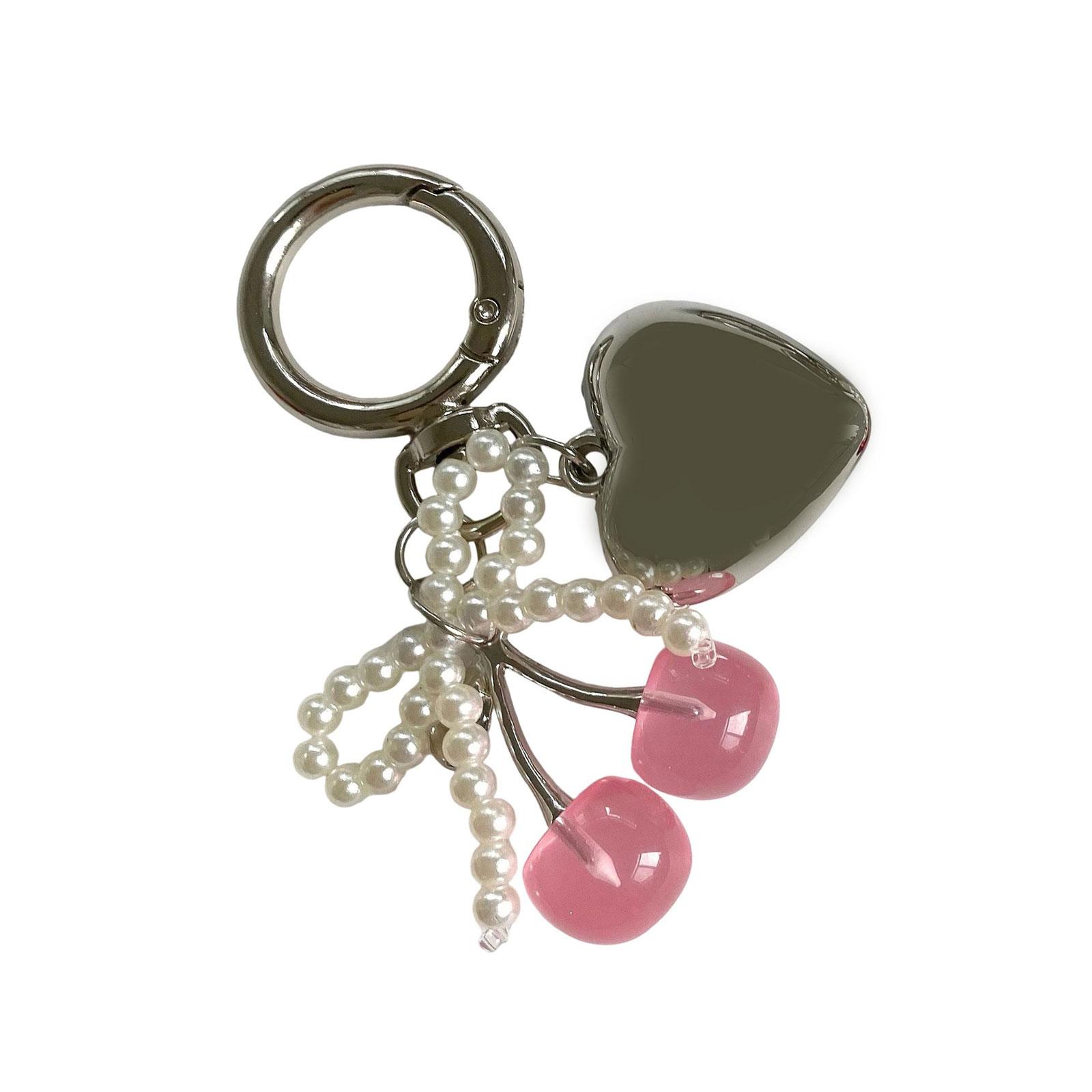 

Lovely Heart Black Keychain Permanent Mixture Metal Bag Charm Perfect Gift Concept розовый