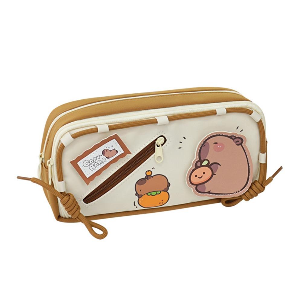 

Multi-layer Capibara Pencil Case Cartoon Stationery Bag Kawaii Pencil Pouch School Supplies B