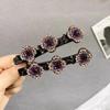 Strass Geflochtene Haarspangen Für Mädchen Haarspange mit 3 Blumen Haarspange mit Crystalllume Damen Haarnadel Haarschmuck