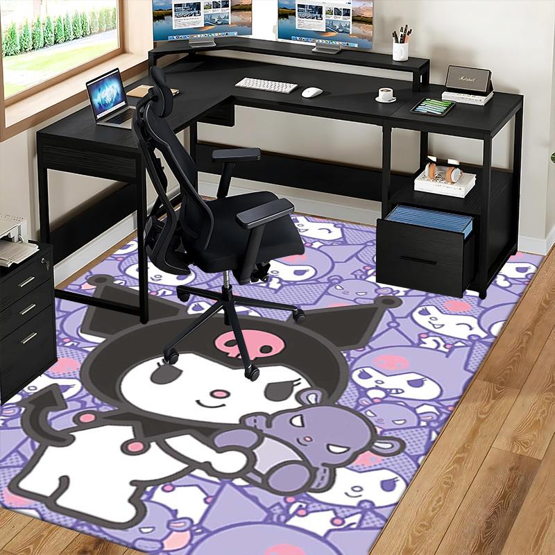 Anime Cartoon Design Chair Mat - Non-Slip Carpet for Office Chairs, Home Decor, Living Room, Bedroom, Game Room & Dormitory (Seasonal Gift).E088