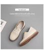 Women's Spring 2025 White Cowhide Height-Increasing Shoes, Thin Style, Soft Leather, Soft Sole, Slip-On.