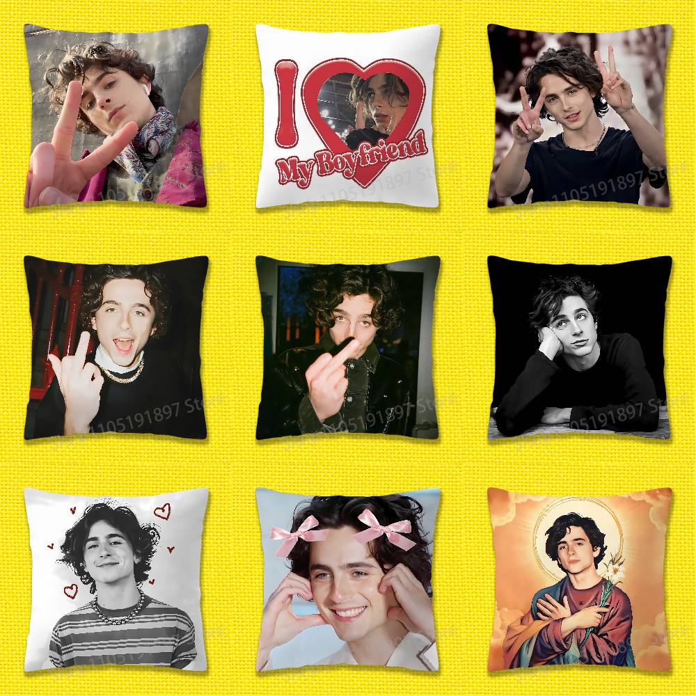 Exquisite Ornaments Unisex T-Timothee C-Chalamet Throw Pillow Case For 50Cm 30Cm 55Cm 45Cm 40Cm Square Bed Pillowcase Cover
