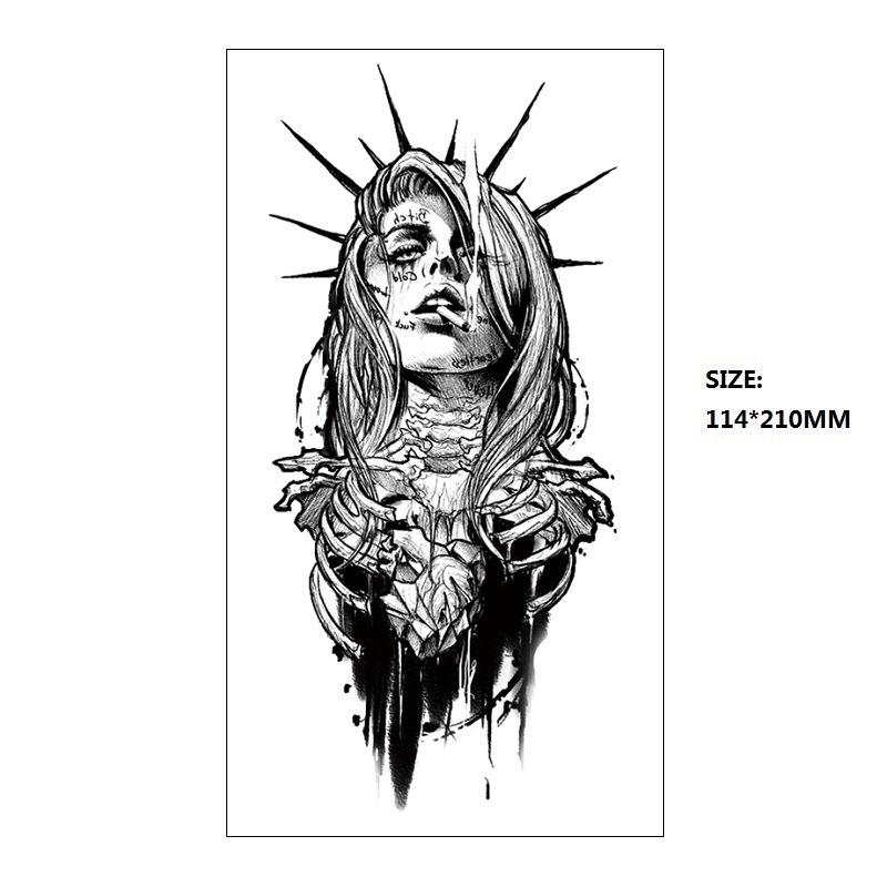 

Черная астронавтка красивая женщина классическая фигура маленькая полная рука Xqb перенос воды, имитация одноразовая татуировка наклейка 114*210MM