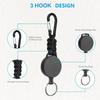 Retractable Rope Carabiner Keychain Telescopic Paracord Braided Keychain Buckle