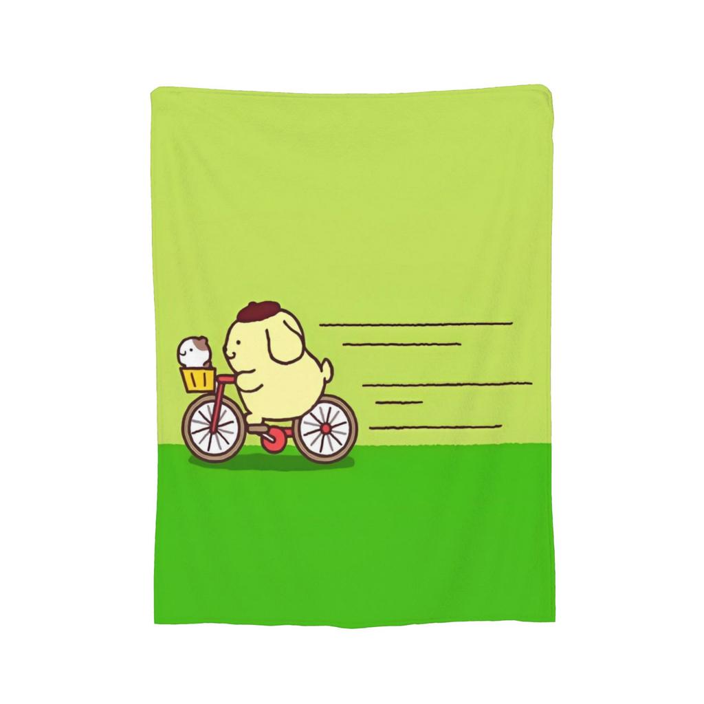 Cartoon Pom Pom Purin Plüschdecke Lustige Überwurfdecke für Zuhause Hotel Sofa 150*125cm Steppdecke,