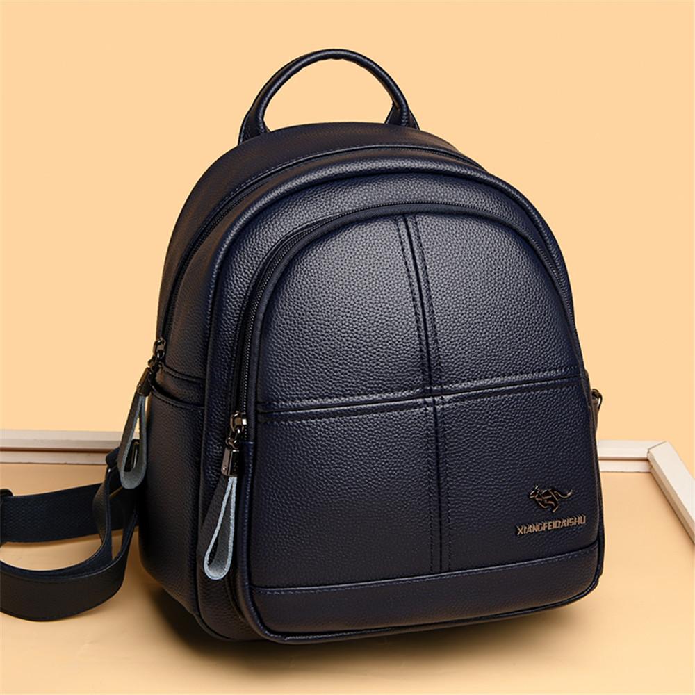 Zaino femminile di design Zaini in pelle vintage di qualità per donna Borsa da scuola di grande capacità Borsa da viaggio Borsa da donna Sac A Dos