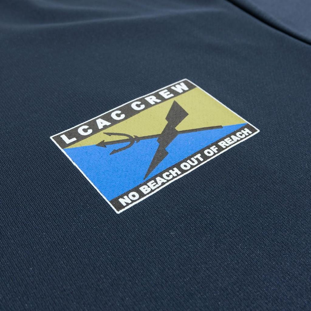 Fuji Uniforms Self-Defense Forces Goods T-Shirt (LCAC Fujin Low Visual) JMSDF Military Air Cushion Vehicle Dry 100% Polyester (JP, Alphabet, 5L, Navy)