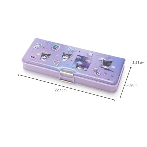 Sanrio Federmäppchen Kuromi Kuromi-chan Kuromi 22,2 x 8,8 x 2,8 cm Kinder-Lernschreibwaren-Charakter 437468 SANRIO