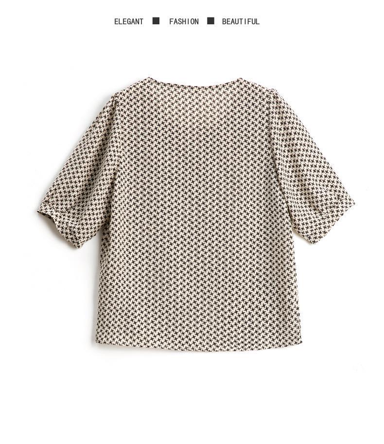 2026 Summer Women's Printed Silk Top – Stylish Loose Short Sleeve T-shirt for Middle-aged and Young Mothers